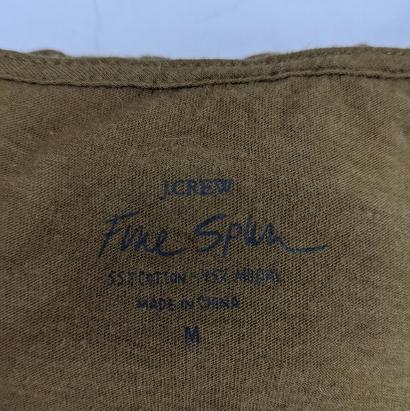 J. Crew Brown Faux Wrap Top Medium - Picture 2 of 6